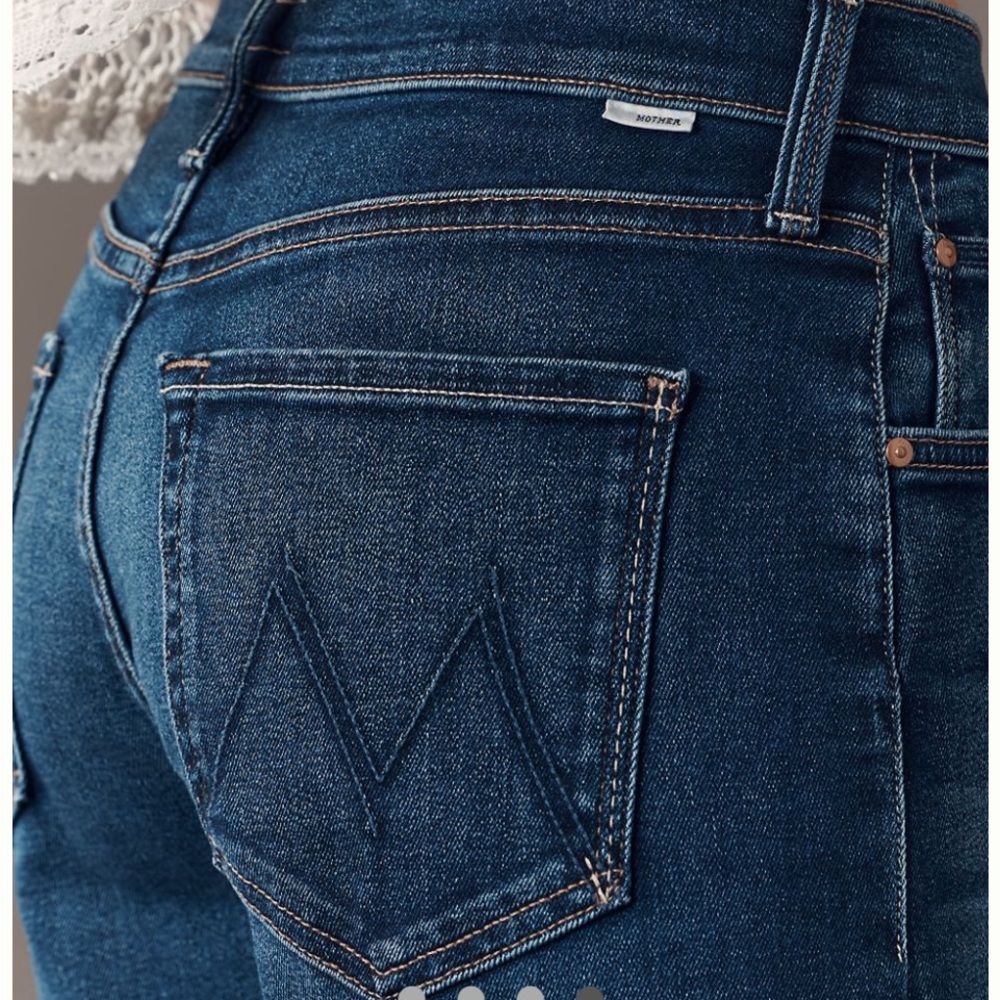 MOTHER Dark Blue Straight Leg Jeans